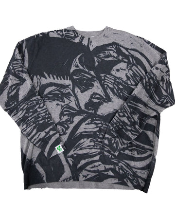 "I SEE FACES"  GRAPHIC UNISEX Sweater