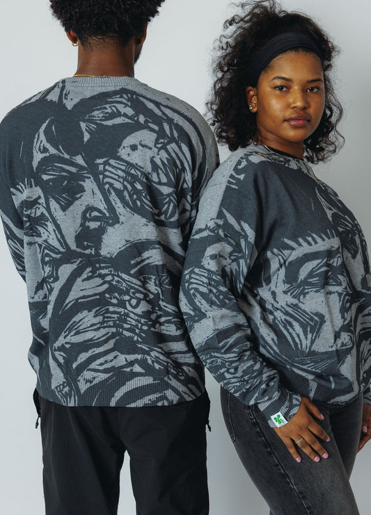 "I SEE FACES"  GRAPHIC UNISEX Sweater