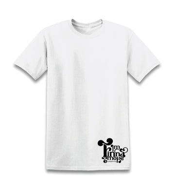 White T-shirt featuring Black Ink Lifestyle T shirt for the  Culture. I'M Finna  Logo on Front Bottom of Shirt and IFS Logo on the Back
