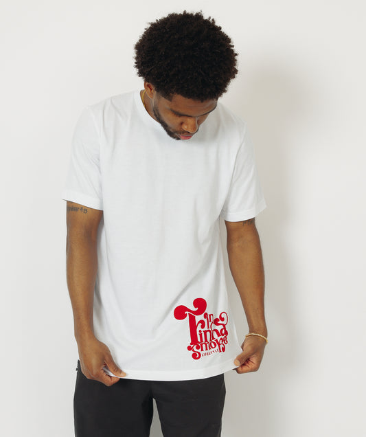 I'M FINNA SMOKE LOGO T-Shirt. Features Red Full Logo on the Front Bottom on T-shirt and Red IFS Logo on the Back